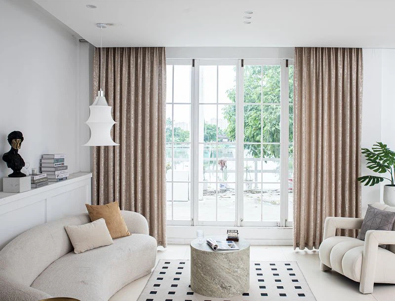 ผ้าม่าน Jacquard ขัดเงา