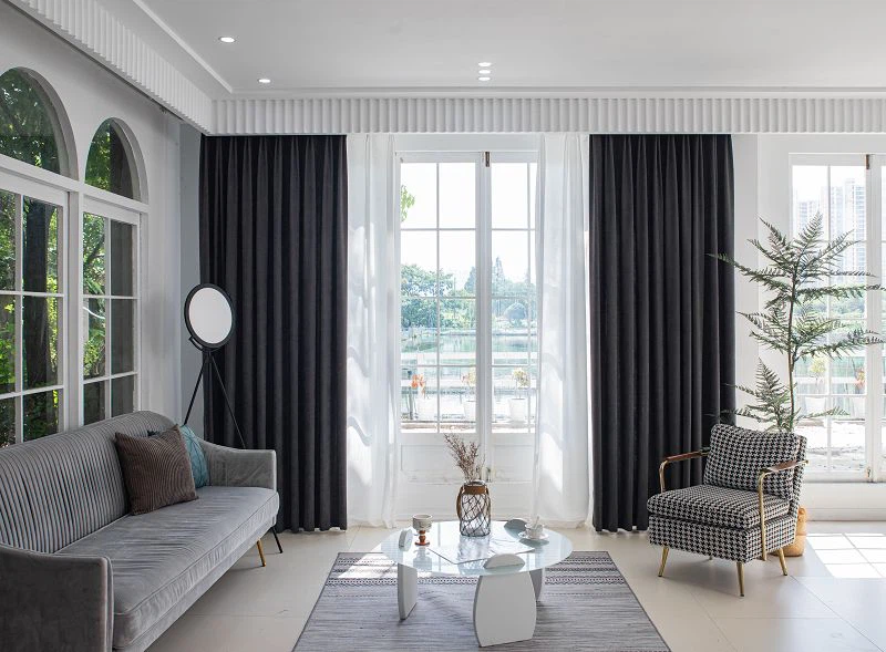 ผ้าม่านขัดเงาธรรมดา